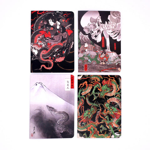 Japanese Samurai & Dragons Cards (Pack of 4) Online Exclusive